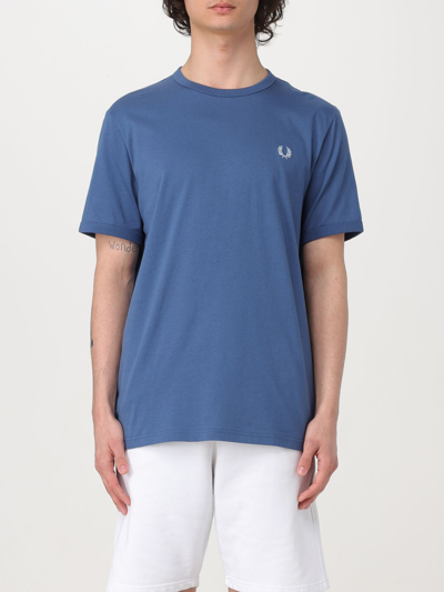 Shop Fred Perry T-shirt  Men Color Blue