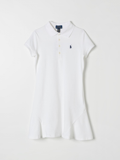 Shop Polo Ralph Lauren Dress  Kids Color White