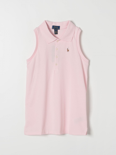 Shop Polo Ralph Lauren Polo Shirt  Kids Color Pink