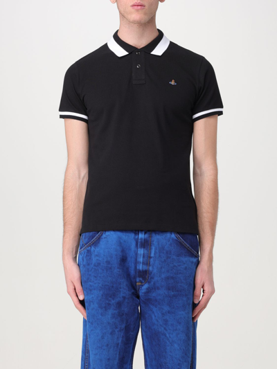 Shop Vivienne Westwood Polo Shirt  Men Color Black