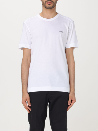 Shop Zegna T-shirt  Men Color White