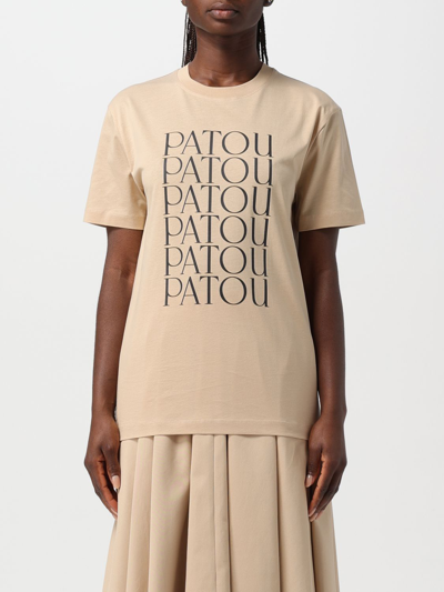 Shop Patou T-shirt  Woman Color Beige