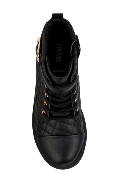 Shop Geox Clair Quilted Combat Boot In Black