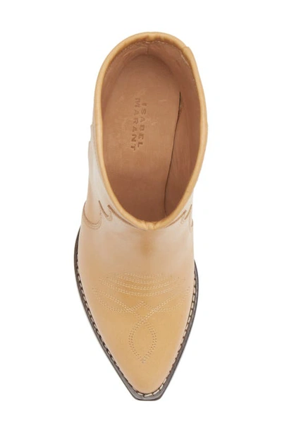 Isabel Marant Darizo Leather Ankle Boots In Natural