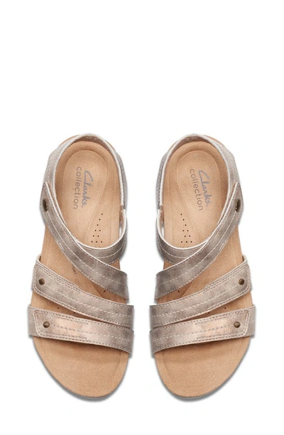 Shop Clarks ® Calenne Clara Wedge Sandal In Bronze Metallic