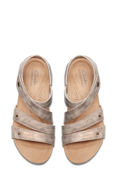 Shop Clarks Calenne Clara Wedge Sandal In Bronze Metallic