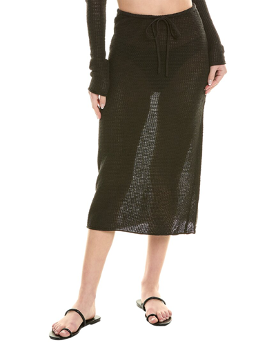 Shop Onia Textured Linen Sweater Midi Skirt