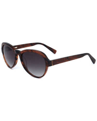 Shop Derek Lam Unisex Logan 52mm Sunglasses In Brown