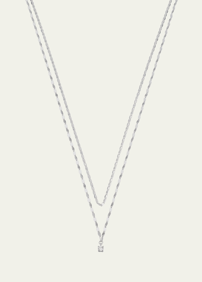 Shop Lana Solo Double-strand Necklace With Diamond In Wg