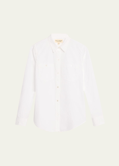 Shop Nili Lotan Perine Classic Button Down Shirt In White