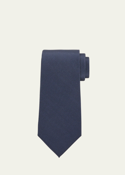 Shop Ralph Lauren Men's Mini T-pattern Tie In Navy