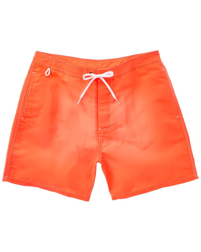 Shop Sundek Bs/rb Contour Waist Swim Trunk In Orange