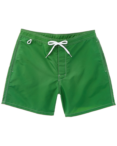 Shop Sundek Bs/rb Contour Waist Swim Trunk In Green