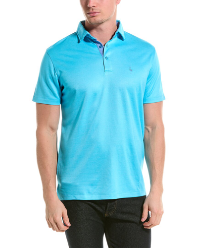 Shop Tailorbyrd Polo Shirt In Blue