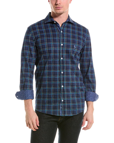 Shop Tailorbyrd Plaid Shirt In Blue