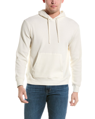 Shop Magaschoni Mattis Waffle Knit Hoodie In White
