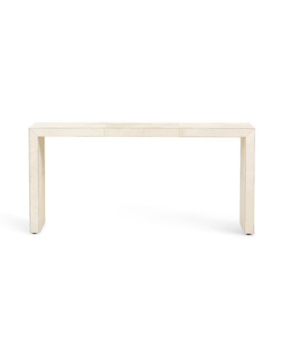 Shop Bernhardt Seward Hair On Hide Wrapped Console Table In White Hair