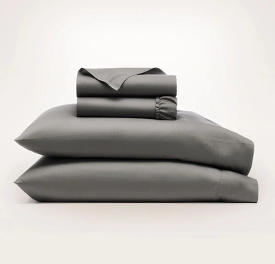 Boll & Branch Organic Signature Patterned Sheet Set In Stone Textured Stripe