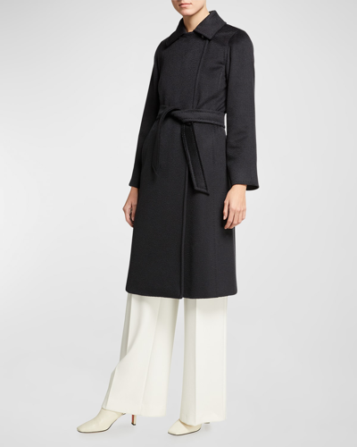 Shop Max Mara Manuela Belted Wrap Coat In Ultramarine