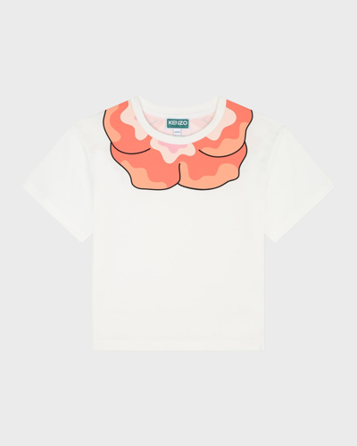 Shop Kenzo Girl's Printed Short-sleeve T-shirt In Ivory