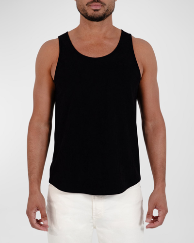 Monfrere Men's Travis Crewneck Stretch Knit Tank In Noir