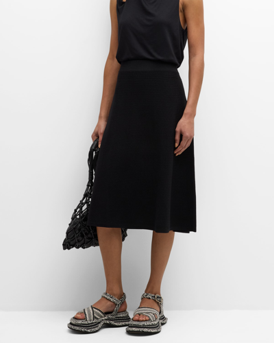 Shop Figue Gertrude A-line Midi Skirt In Black
