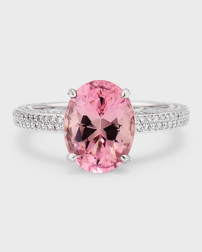 Shop Chopard High Jewelry 18k White Gold One-of-a-kind Pink Tourmaline Solitaire Ring In 10 White Gold