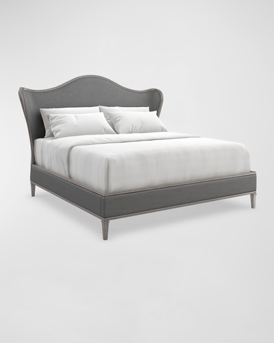 Shop Caracole Bedtime Beauty King Bed In Charcoal