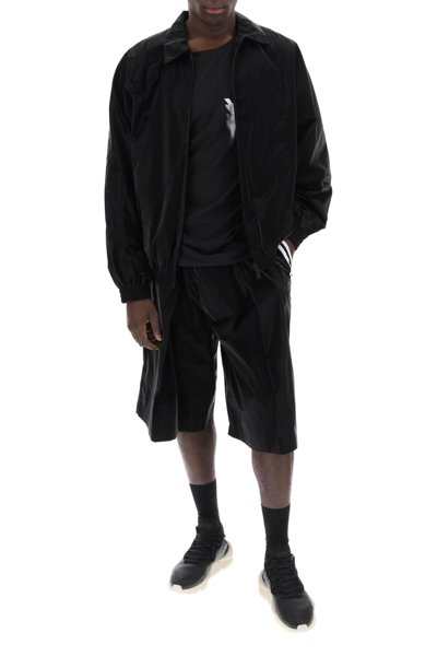Shop Y-3 Lightweight Glossy Nylon Jacket In Black