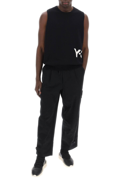 Shop Y-3 Knitted Logo Vest In Seven In Black