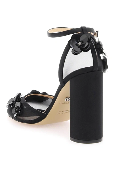 Mach&mach Mesh Flowers Ankle-strap Pumps