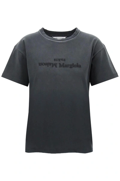 Shop Maison Margiela "reverse Logo Embroidered T Shirt With
