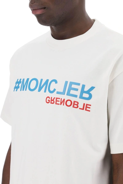 Shop Moncler Grenoble T Shirt With Raised Logo Application.