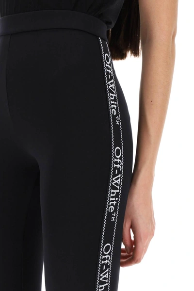 Shop Off-white Off White Logo Banded Leggings With Seven