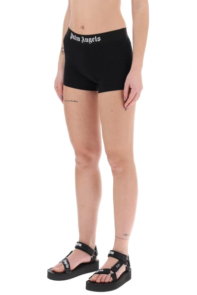 Shop Palm Angels Sporty Shorts With Branded Stripe