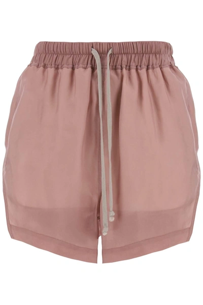 Shop Rick Owens Sporty Shorts In Cupro