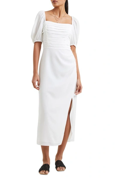 Shop French Connection Afina Inu Satin Midi Dress In Summer White