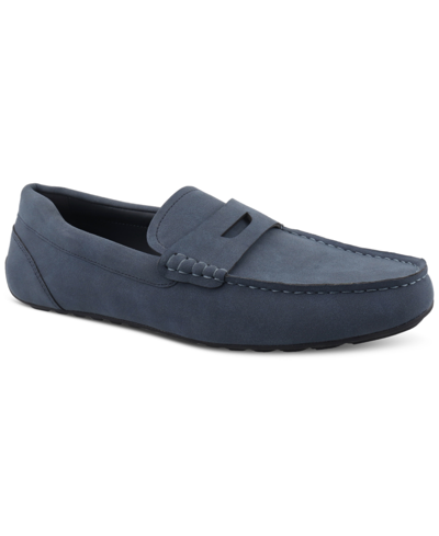 Shop Alfani Men's Marco Slip-on Penny Drivers, Created For Macy's In Navy