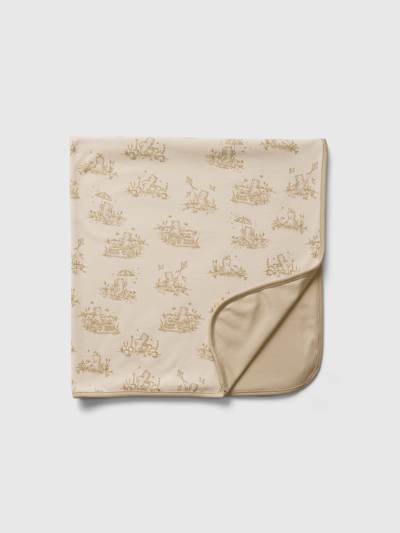 Shop Gap Baby First Favorites Supima® Print Blanket In Beige Bear