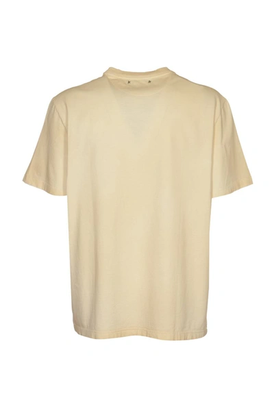 Shop Golden Goose T-shirts And Polos In Heritage White Dark Green