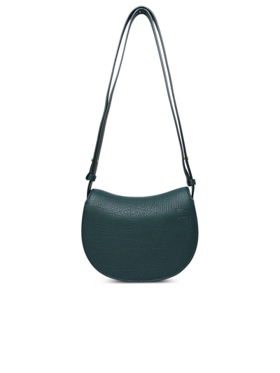 Shop Burberry Woman  'rocking Horse' Mini Bag In Green Leather