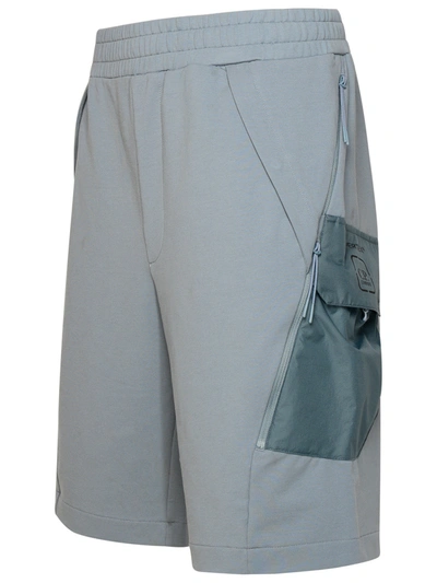 Shop C.p. Company Man  Grey Cotton Blend Bermuda Shorts In Gray