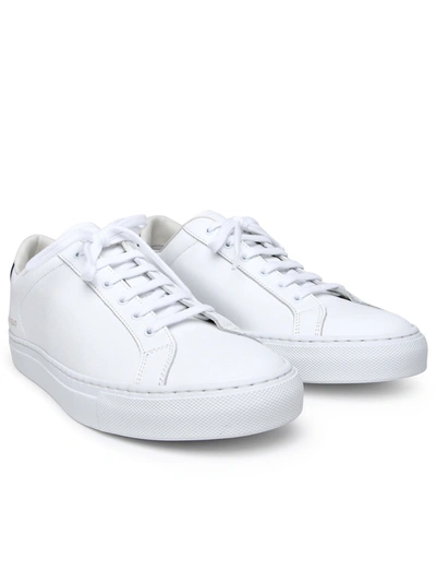 Shop Common Projects White Leather Sneakers Man