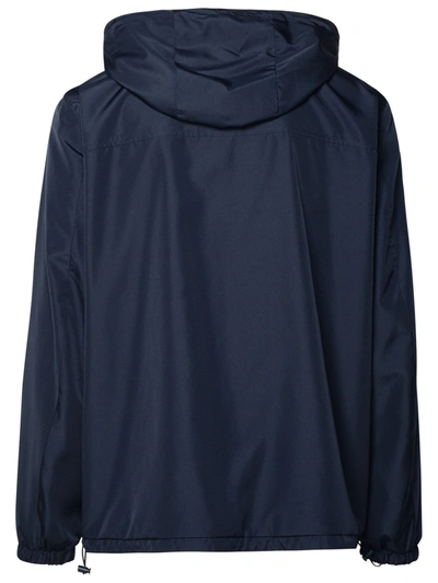 Shop Dolce & Gabbana Man  Blue Polyester Reversible Jacket