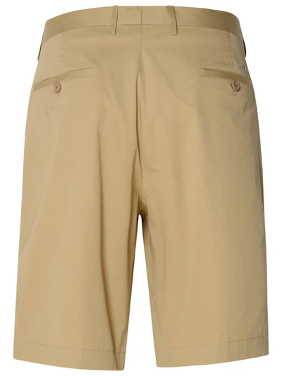 Shop Etro Uomo Beige Cotton Bermuda Shorts In Cream