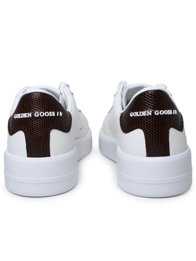 Shop Golden Goose Woman 'pure New' White Leather Sneakers