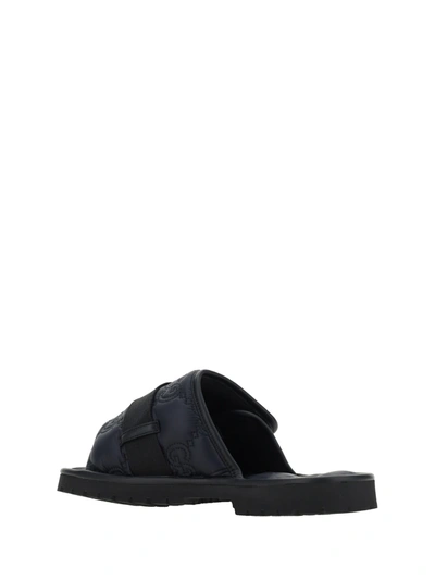 Shop Gucci Men Gg Sandals In Black