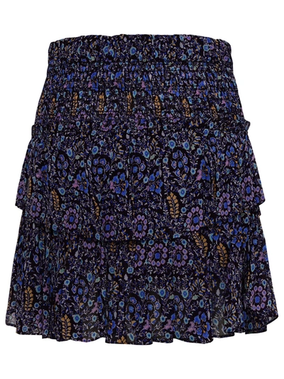 Shop Isabel Marant Étoile Isabel Marant Etoile 'hilari' Miniskirt In Multicoloured Viscose Woman In Blue