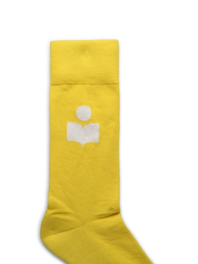 Shop Isabel Marant Étoile Isabel Marant Etoile Woman Isabel Marant Etoile 'siloki' Yellow Cotton Blend Socks