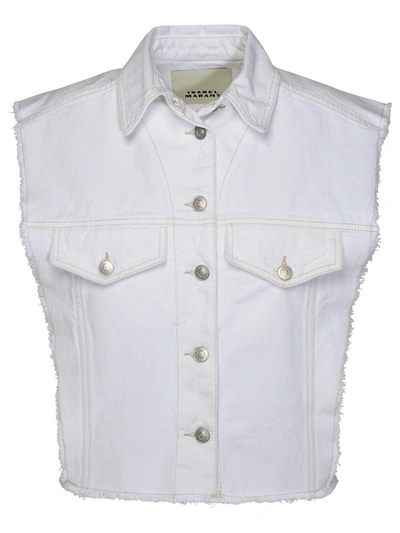 Shop Isabel Marant Étoile Isabel Marant Etoile Woman Isabel Marant Etoile 'tyra' White Organic Cotton Vest